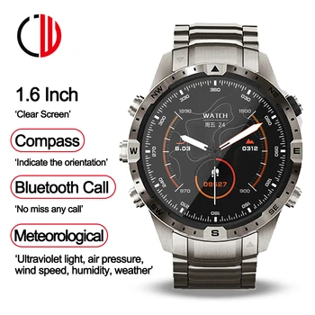 1,6-дюймовые умные часы для мужчин и женщин Compass Bluetooth Call Smartwatch 2023 Новый AI Voice 100 + Спортивный монитор состояния здоровья в режиме реального времени