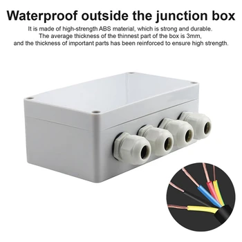 1 шт. Водонепроницаемая распределительная коробка IP66 белого цвета 2 В 4 из водонепроницаемой электрической коробки для провода диаметром 4-8 мм