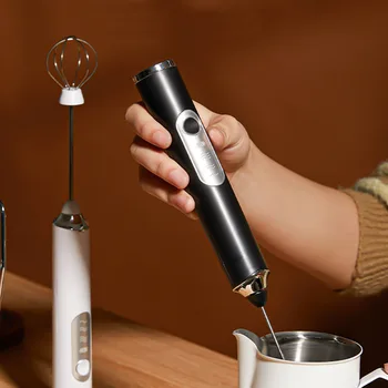 1 шт. Электрическая взбивалка для яиц, USB Перезаряжаемый венчик, Пенообразователь, Миксер для взбивания кофе, Ручные кухонные Инструменты для взбивания