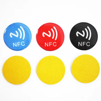 1 шт./лот Антиметаллический NFC 213 144 Байт 13,56 МГц Диаметр 30 мм NFC Эпоксидная Наклейка-Бирка для всех телефонов с поддержкой NFC