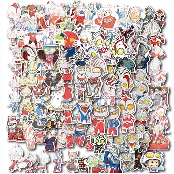 10/50 шт Наклейки Ultraman с рисунком аниме в стиле деко, Мотоциклетный шлем, Чемодан, Компьютерная наклейка с граффити, Детская игрушка, Рождественский подарок