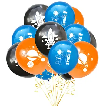 10шт космическая тема набор воздушных шаров астронавт космическая планета латексные воздушные шары детский день рождения украшения воздушных шаров оптом