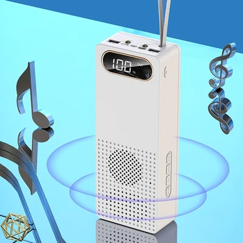 2 в 1 bluetooth Аудио Звук Быстрая Зарядка Чехлы Для Аккумуляторов Без Сварки Коробка Для Хранения Заряда Аккумулятора USB Type C Для Зарядки Телефонов