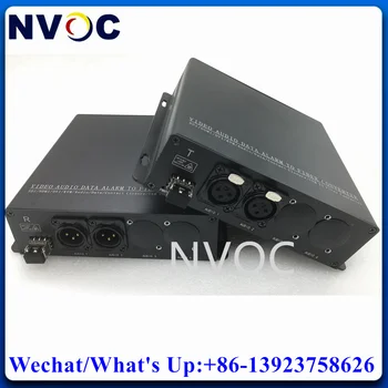 2-канальный прямой сбалансированный преобразователь XLR аудио в волоконно-оптический передатчик и приемник по системе цифровой передачи SM FC на 20 км