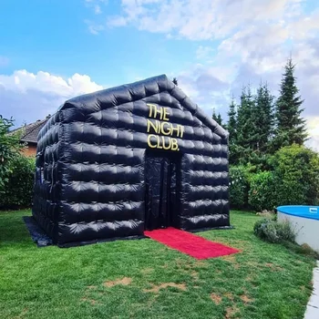 20-Футовая Гигантская черная Портативная дискотека для ночного клуба, надувная палатка для вечеринок