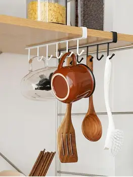 2022 Кухонный шкаф настенный без отверстий для хранения кухонной утвари крючки для подвешивания
