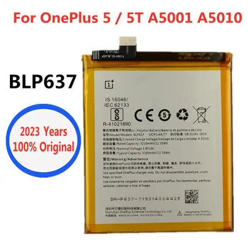 2023 Года 100% Оригинальная Сменная Батарея BLP637 Для Oneplus 5 1 + 5 5T 3300 мАч Аккумулятор Большой Емкости Аккумуляторы