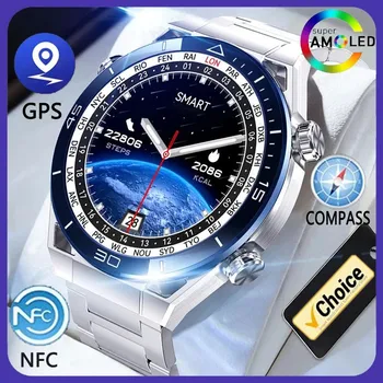 2023 Новые смарт-часы Business Ultimate для мужчин Huawei Bluetooth Call Compass NFC 100 + Sprots Smartwatch Водонепроницаемые часы IOS