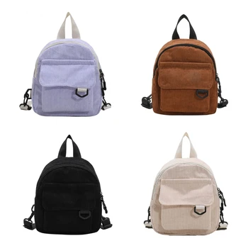 2023 Новый модный рюкзак, Вельветовая Маленькая косметичка, Мини-рюкзак, двойная сумка через плечо, дорожная сумка для подростков-студентов