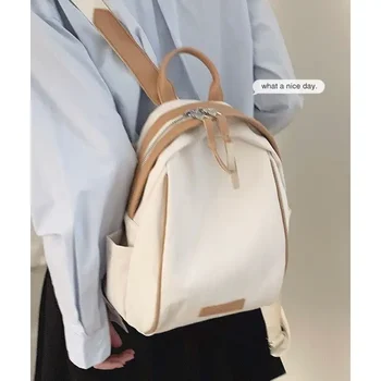 2023 Новый нейлоновый холщовый рюкзак, повседневный универсальный студенческий школьный рюкзак, простой дорожный рюкзак, корейская женская сумка Y2k через плечо.