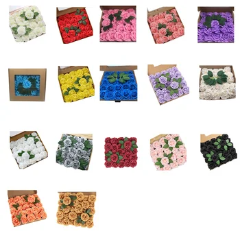 25 Штук домашних искусственных цветов многоразового использования имитация роз черного цвета