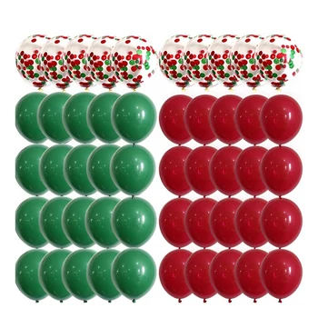 50 шт. Рождественский латексный воздушный шар 12 дюймов Рождественские украшения Санта Клаус воздушный шар Фестиваль Украшение для вечеринки Красный зеленый
