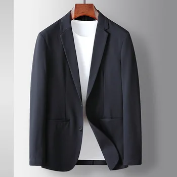 5239-Мужская деловая повседневная куртка в цветочек в полоску с трикотажной резинкой small wi -uniform jacket