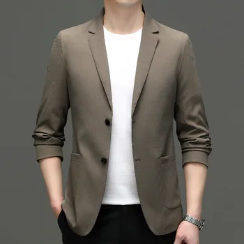 5894 -Мужской модный повседневный маленький костюм мужская корейская версия приталенного костюма 104 куртка однотонная куртка