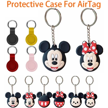 Disney Mickey Minnie Чехол для Apple Airtag Силиконовый Защитный Чехол-Накладка для Apple Locator Tracker Брелок для Защиты от потери устройства