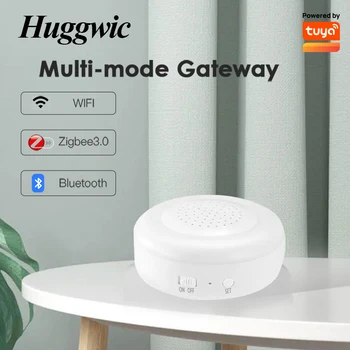 Huggwic ZigBee Tuya Smart Multi-model Gateway WIFI Hub RGB Световая сигнализация Беспроводной контроллер Bluetooth Mesh для Alexa Google Home