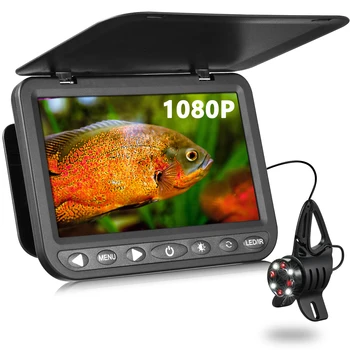 MOQCQGR 7-дюймовая Камера для подводной рыбалки 1080P для рыбалки, Аккумуляторная Батарея 10000 мАч, Эхолот для зимней подледной рыбалки