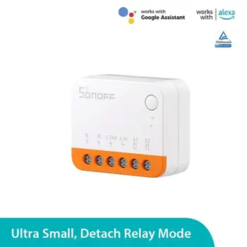 SONOFF MINI R4 Wifi Smart Switch, 2-полосный модуль, умный дом R5, приложение S-MATE eWeLink, дистанционное беспроводное управление для Alexa Google Home