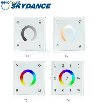 Skydance DC12V 24V 12.5A T1 T2 T3 T4 Настенная Сенсорная Панель 2.4 G Пульт Дистанционного Управления светодиодной Лентой для Одноцветной/CCT/RGB/RGBW светодиодной Ленты