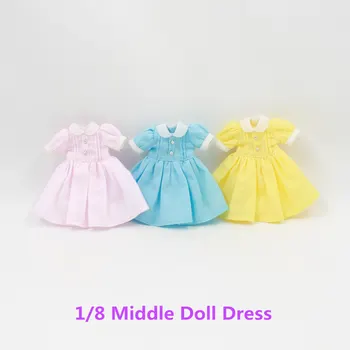 Аксессуары Blyth подходят только для куклы 1/8 среднего размера, цельное платье розового, синего, желтого цвета, милый стиль, бесплатная доставка