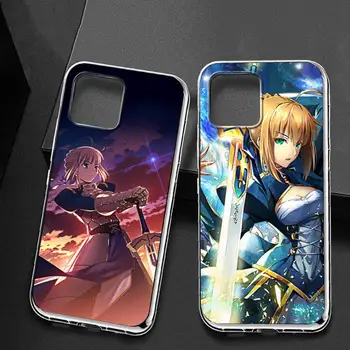 Аниме Fate Zero Stay Night Saber Чехол для Телефона iPhone 11 12 pro XS MAX Mini 8 7 6 6S Plus X 5S SE 2020 XR