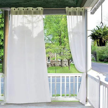 Белый наружный водонепроницаемый оконный экран прозрачная терраса наружный занавес готовый марлевый занавес