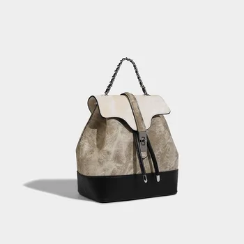 Брендовый рюкзак рюкзак для женщин, новый тренд, большая вместительность, высококачественная текстура, подходящий по цвету модный и универсальный рюкзак