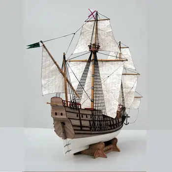 Бумажная модель парусника Jialong San Salvador, 3D бумажная модель океана, Поделки из бумаги, детское оригами, художественная модель из бумаги.
