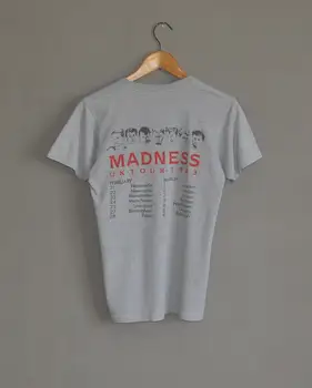 Винтажная футболка 1983 Madness Uk Tour 80-х годов с редкой британской группой Two Tone Ska Post Punk New Wave Rock 1980-х, футболка для промо-концерта
