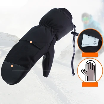 Водонепроницаемые ветрозащитные перчатки для сенсорных экранов, зимние лыжные перчатки для сноуборда
