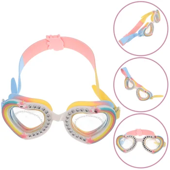 Водонепроницаемые и противотуманные очки высокой четкости (карамельного цвета) Для плавания Детей 3-6 лет и 8-12 лет