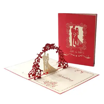 Всплывающие приглашения на свадьбу Всплывающие приглашения на свадьбу для невесты и жениха, открытки для помолвки, свадебные поздравительные открытки, 3D пригласительные открытки
