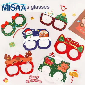 Высококачественные мультяшные украшения для очков, Рождественские украшения, Необходимые многофункциональные бумажные очки, Практичные для детей.