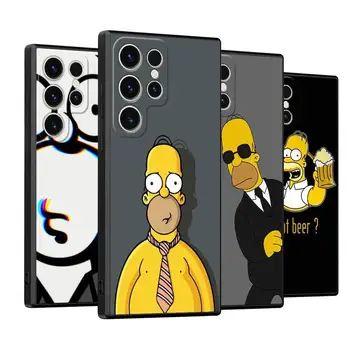 Гомер Мардж Барт-Чехол для телефона Simpsons Samsung Galaxy S23 Ultra S22 S21 FE S20 S10 S10E Note 20 10 Plus Coque