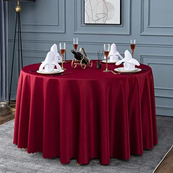 Гостиничная скатерть большой круглый стол специальная утолщенная легкая роскошная скатерть из простой ткани для ресторана и отеля