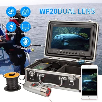Двухобъективная Подводная Камера WF20 Fish Finder с 7-дюймовым Дисплеем для фермерской и аварийно-спасательной Камеры с Кабелем длиной 15/30 м Система поиска рыбы