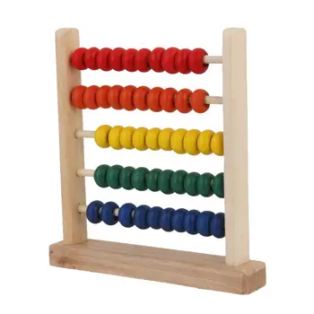 Деревянная детская обучающая математическая игрушка-счеты из бисера 6 