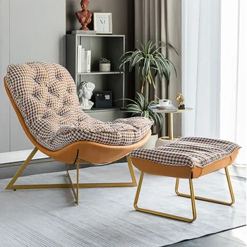 Дизайнерское кресло для отдыха в скандинавском стиле Эргономичный стул для чтения на балконе Эргономичная подставка для ног Fauteuil Мебель для дома