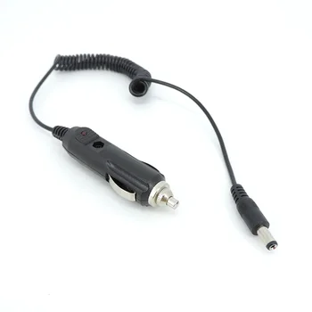 Зарядное устройство для автомобильного прикуривателя постоянного тока 12 В 24 В до 5,5x2,1 мм, кабель для подключения источника питания для зарядки, линия пружинного шнура