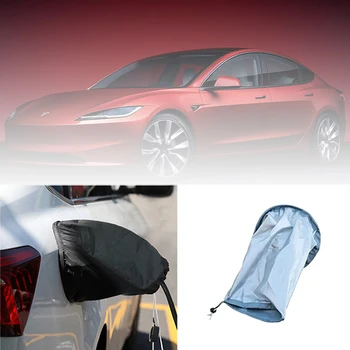 Защитный чехол для зарядного устройства EV, крышка порта зарядки электромобиля, Магнитная Водонепроницаемая для автомобильных устройств Tesla Model 3 Y Charge cover
