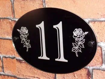 Индивидуальный Современный Акриловый Номер дома, Дверь, Ворота, Настенный знак, Табличка с изображением Розы