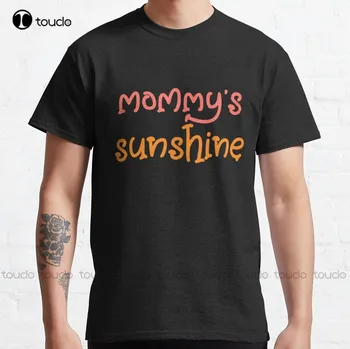Классическая футболка Mommy Is Sunshine, высококачественные милые элегантные футболки из милого хлопка с рисунком Каваи, подарок на заказ