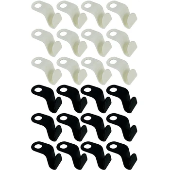 Крючки для подключения одежды Черно-белый крючок для вешалки Прочные Пластиковые крючки Шкаф для одежды для вешалок Экономия места