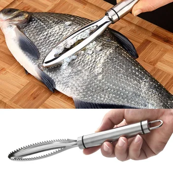 Кухонный нож для чистки рыбы, скребок из нержавеющей стали, инструменты для чистки рыбы, щетка для чистки рыбьей кожи, кухонные гаджеты