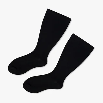 Летние черно-белые носки из тонкого однотонного ворса среднего цвета в летних ледяных чулках