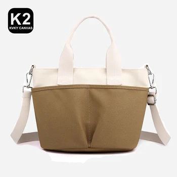 Летняя маленькая переносная сумка для женщин, сумка через плечо, сумка для покупок, сумка для отдыха, хлопковая холщовая сумка-мессенджер, повседневные сумки