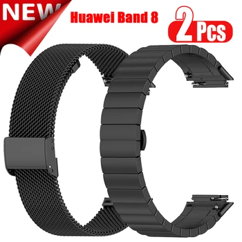 Металлический ремешок для браслетов Huawei Band 8, смарт-браслет, браслет из нержавеющей стали для Honor Band 7 6, ремешок для часов Huawei band 7 6 pro