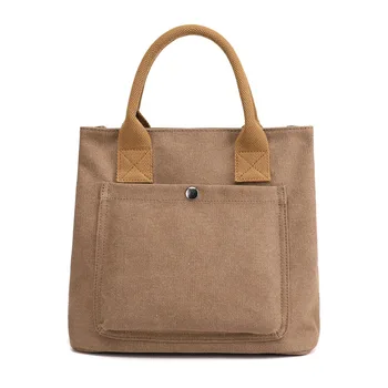 Модная холщовая сумка, Повседневная тканевая сумка-тоут, женские сумки с верхней ручкой