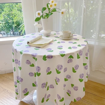 Модули свежий Тюльпан скатерть спальня гостиная стол ткань журнальный столик ткань фотография фон ткань