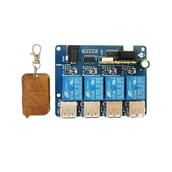 Модуль расширения мощности 433 Пульт дистанционного управления Источник питания 5 В 4-полосный USB Распределительный щит Концентратор питания